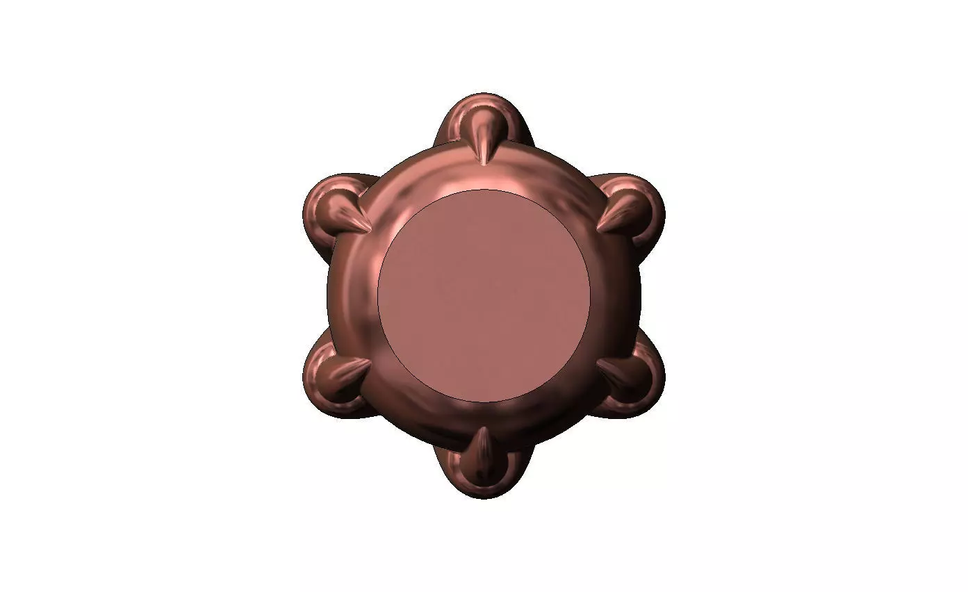 Fluted 6 carved claw bead ends round pillar column 3D print model_11