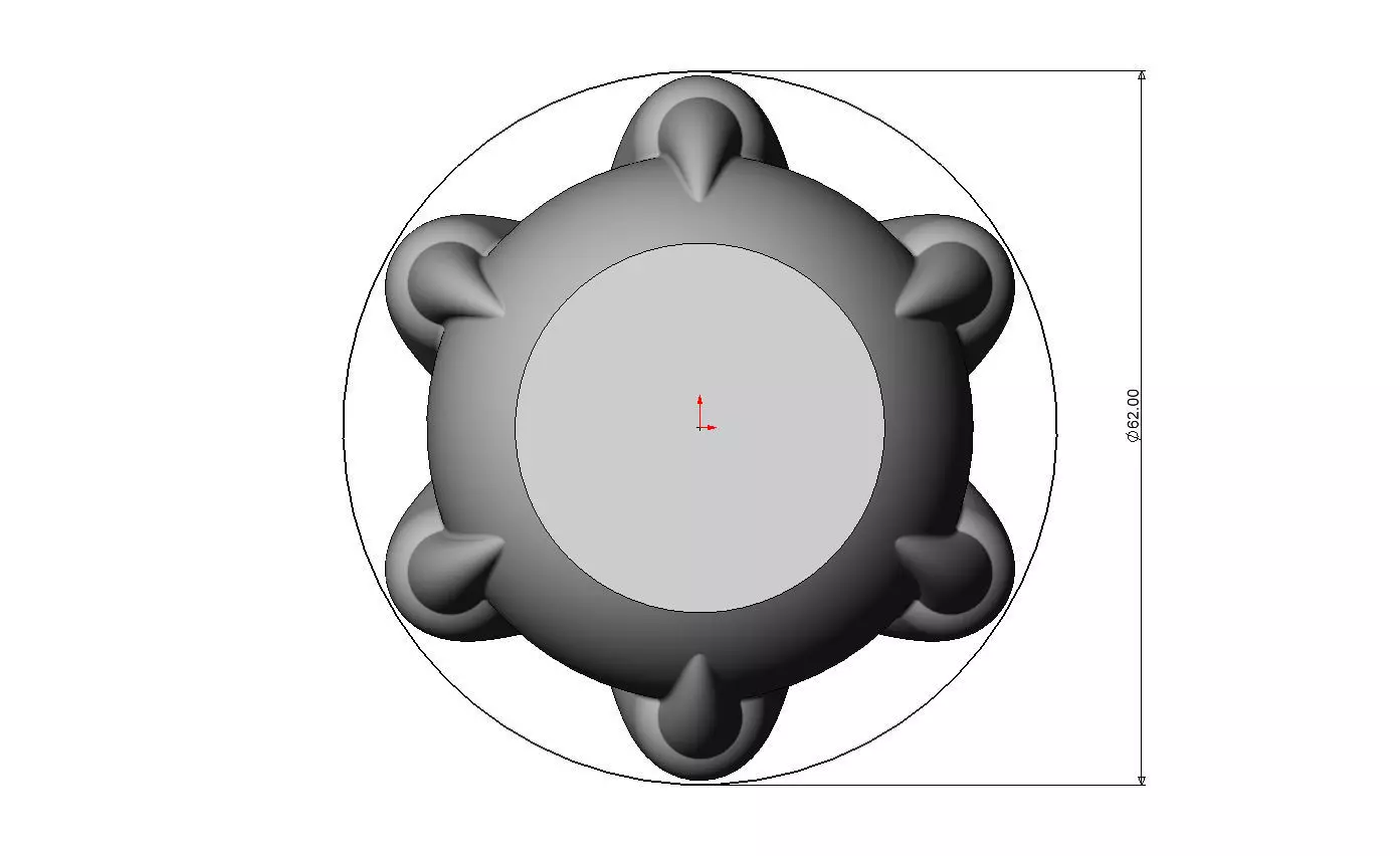 Fluted 6 carved claw bead ends round pillar column 3D print model_6