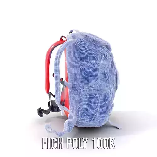 Vibrant Expedition Backpack model pack Low-poly 3D model 4