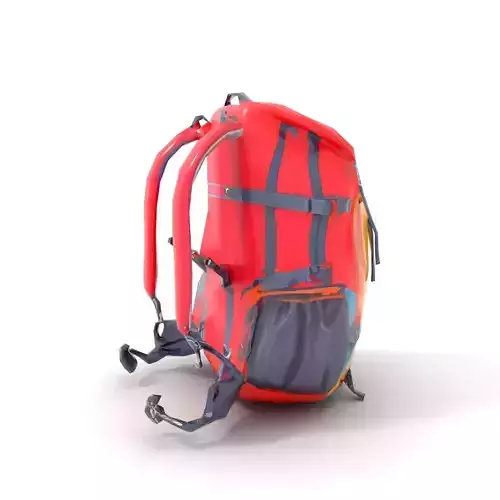 Vibrant Expedition Backpack model pack Low-poly 3D model 7
