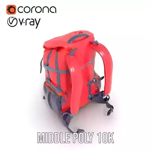 Vibrant Expedition Backpack model pack Low-poly 3D model 5