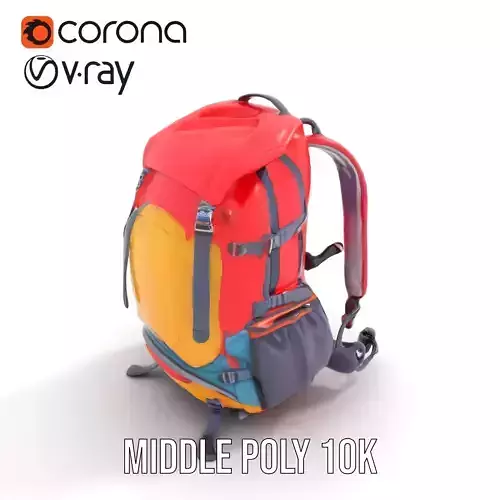 Vibrant Expedition Backpack model pack Low-poly 3D model 6