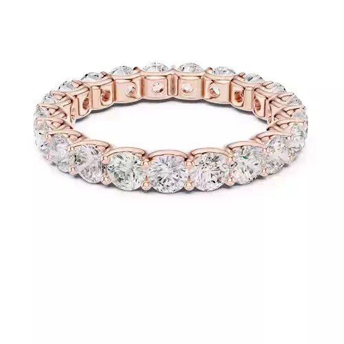 Round Cut Diamond Full Eternity Wedding Band 3DM STL Video