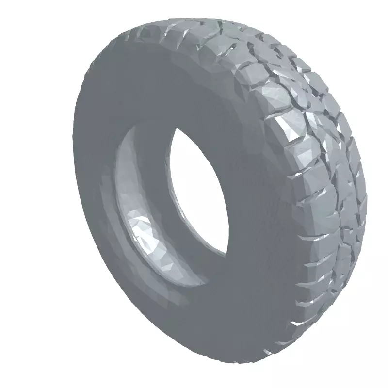 Realistic OffRoad Tire 3D Model Low-poly 3D model_3