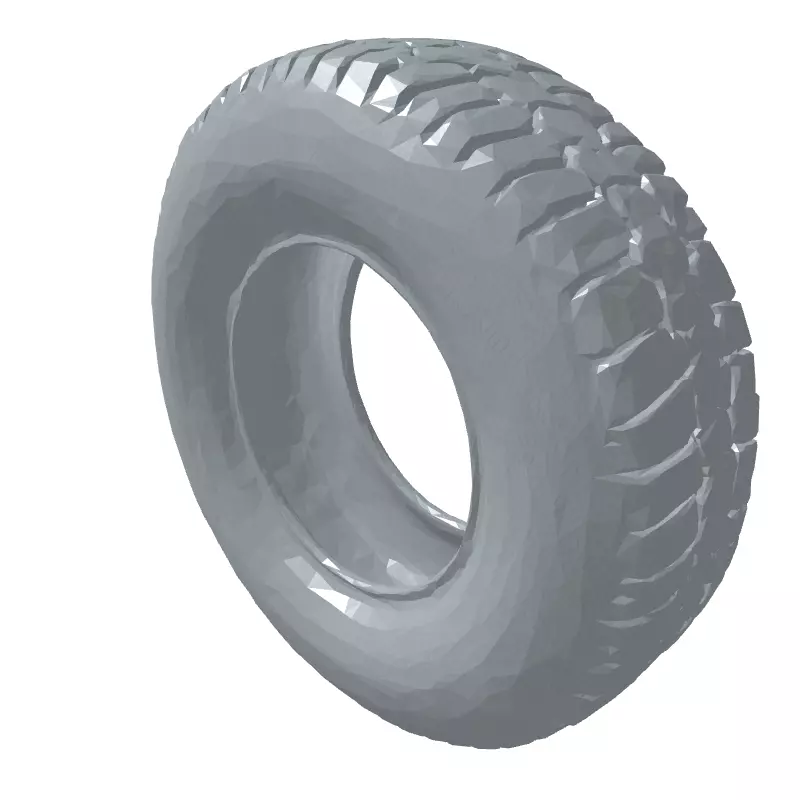 Realistic OffRoad Tire 3D Model Low-poly 3D model_5