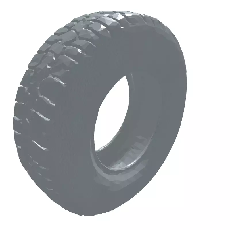 Realistic OffRoad Tire 3D Model Low-poly 3D model_6