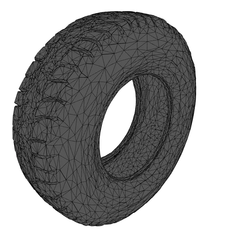 Realistic OffRoad Tire 3D Model Low-poly 3D model_9