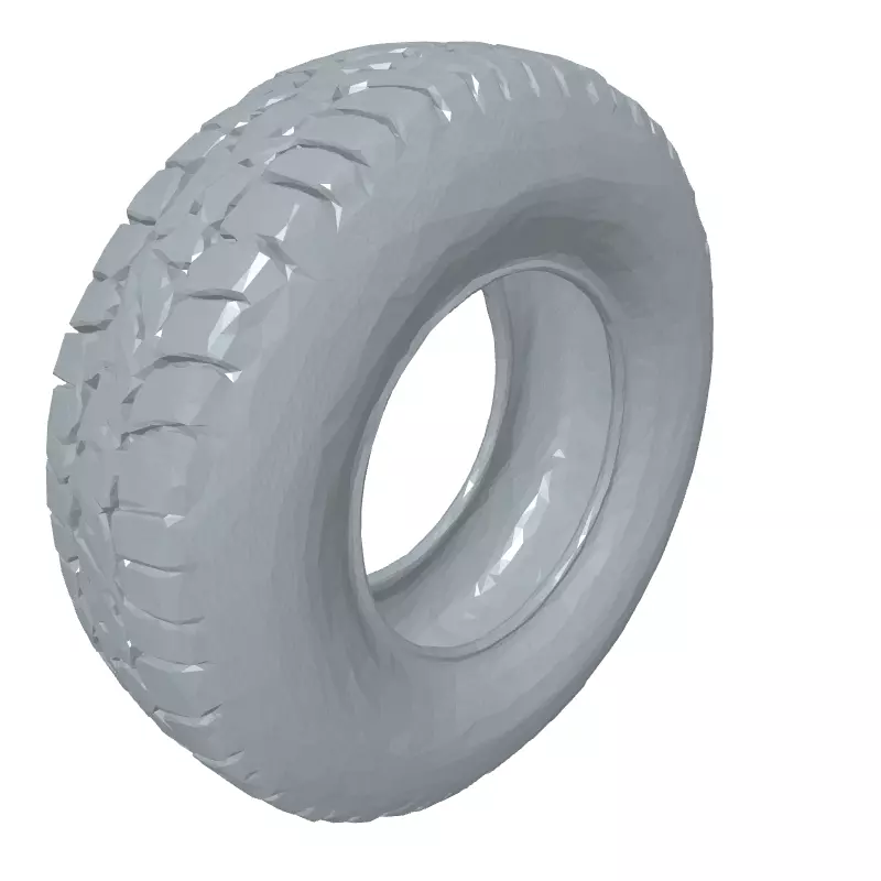 Realistic OffRoad Tire 3D Model Low-poly 3D model_2