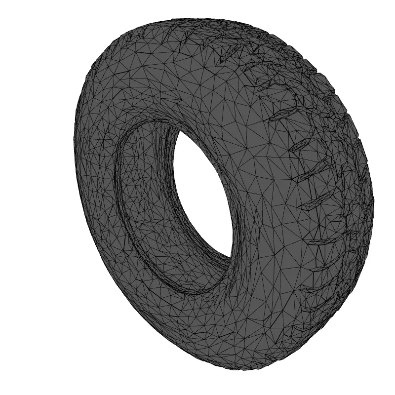 Realistic OffRoad Tire 3D Model Low-poly 3D model_1