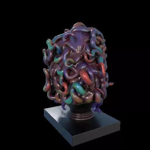 2028  Medusa Gorgon Head 3D Model  magic 3D print model_2