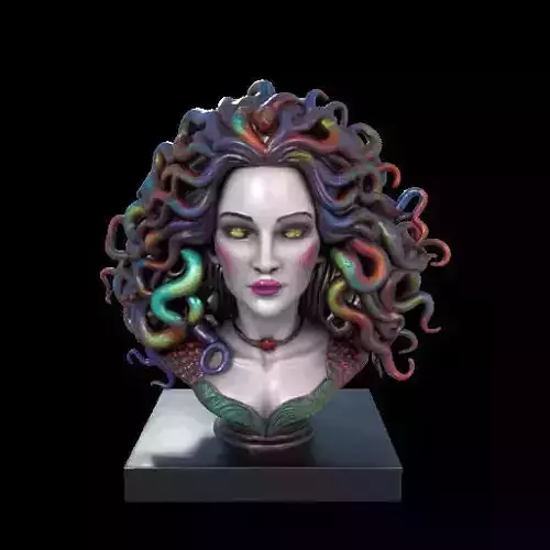 2028  Medusa Gorgon Head 3D Model  magic
