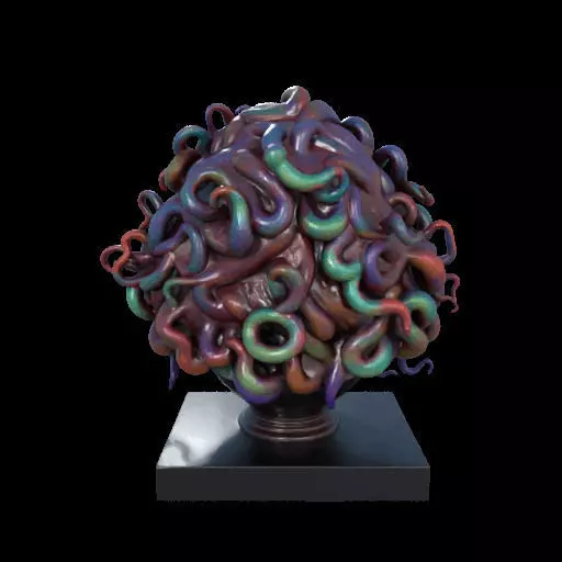 2028  Medusa Gorgon Head 3D Model  magic 3D print model_7