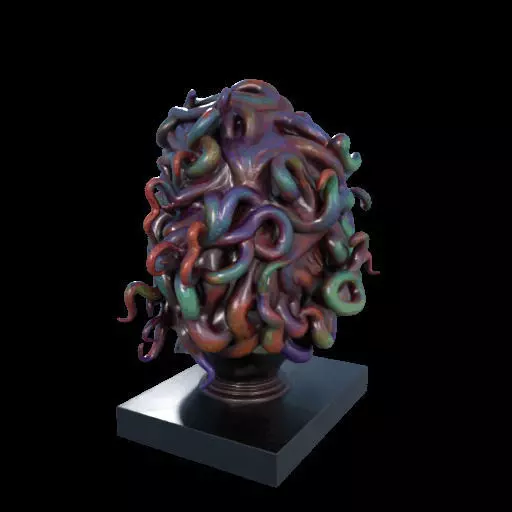 2028  Medusa Gorgon Head 3D Model  magic 3D print model_13