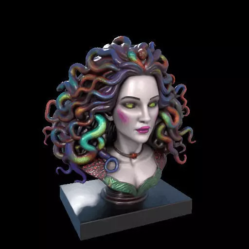 2028  Medusa Gorgon Head 3D Model  magic 3D print model_12