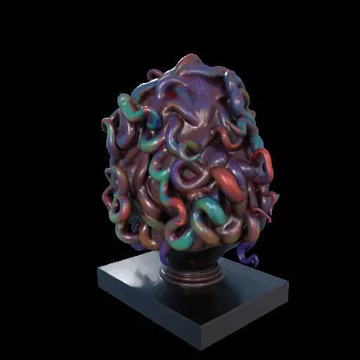 2028  Medusa Gorgon Head 3D Model  magic 3D print model_3
