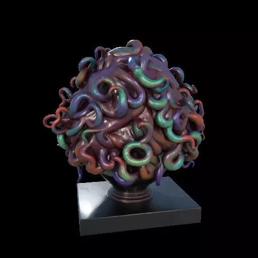 2028  Medusa Gorgon Head 3D Model  magic 3D print model_8