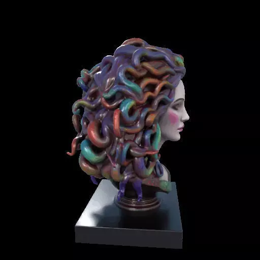 2028  Medusa Gorgon Head 3D Model  magic 3D print model_27