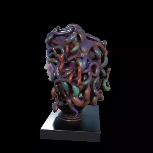 2028  Medusa Gorgon Head 3D Model  magic 3D print model_15