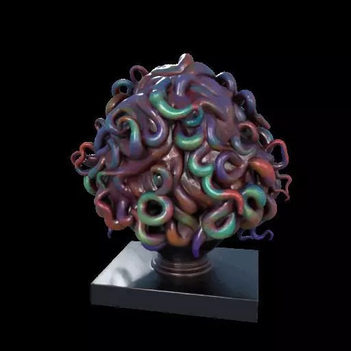 2028  Medusa Gorgon Head 3D Model  magic 3D print model_6