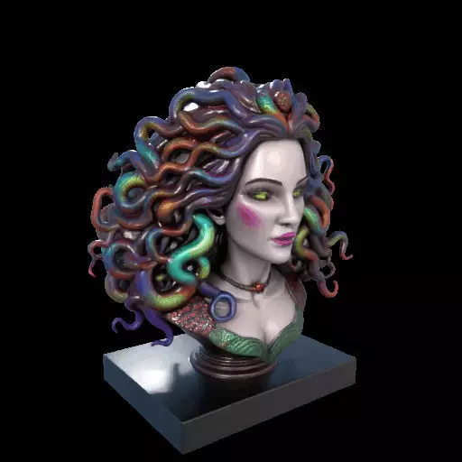 2028  Medusa Gorgon Head 3D Model  magic 3D print model_23