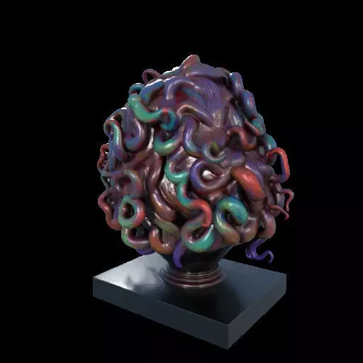 2028  Medusa Gorgon Head 3D Model  magic 3D print model_4