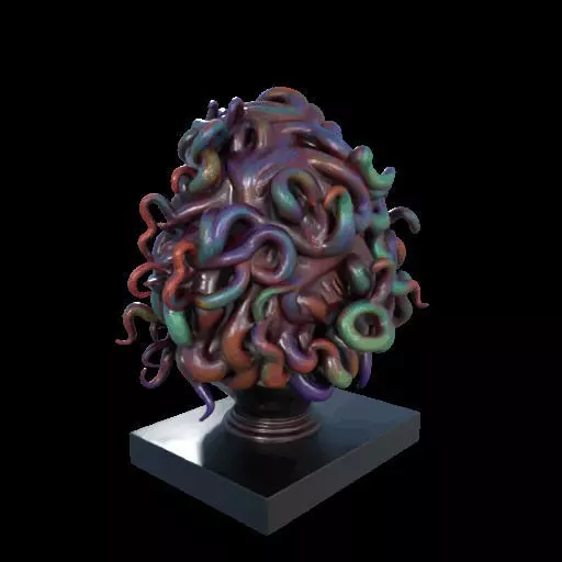 2028  Medusa Gorgon Head 3D Model  magic 3D print model_11
