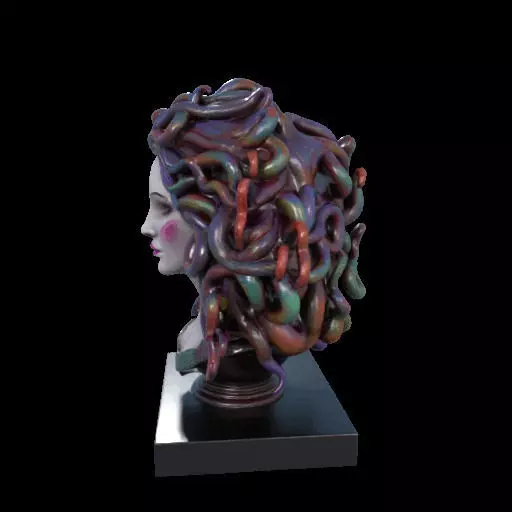 2028  Medusa Gorgon Head 3D Model  magic 3D print model_16