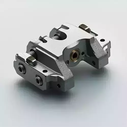 Realistic Industrial Valve Block 3D Model