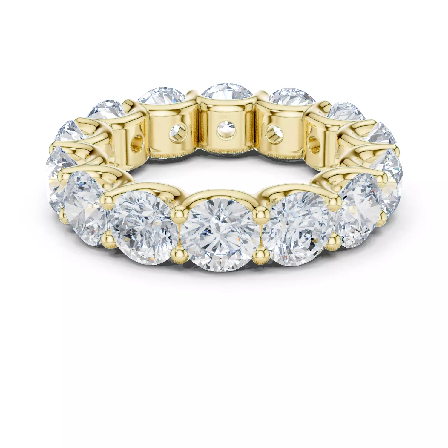 5mm Round Cut Diamond Full Eternity Wedding Band 3DM STL Video 3D print model_13