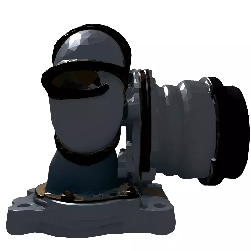 Realistic Turbocharger 3D Model Low-poly 3D model_7