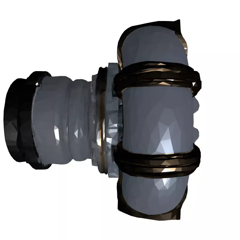 Realistic Turbocharger 3D Model Low-poly 3D model_8