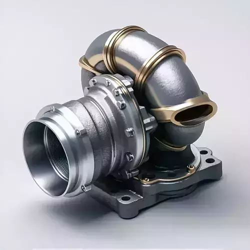 Realistic Turbocharger 3D Model Low-poly 3D model