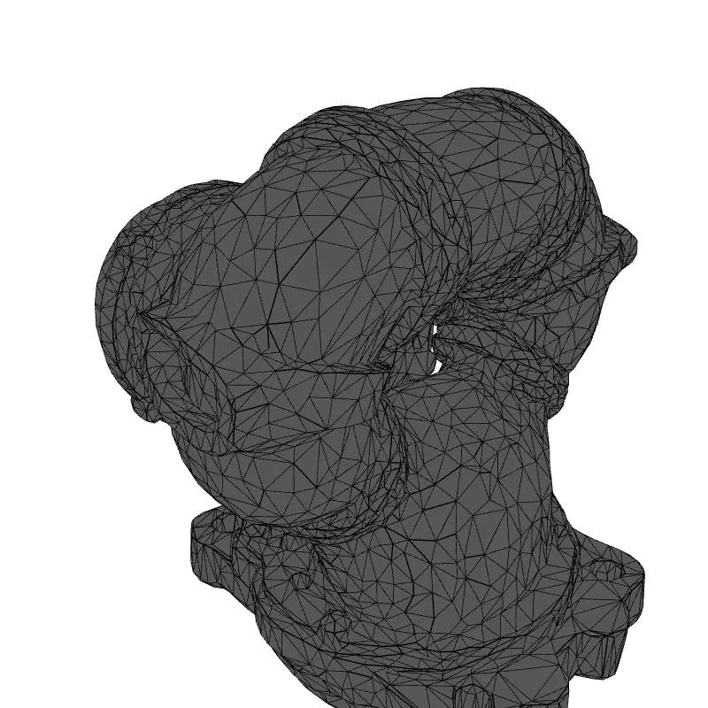 Realistic Turbocharger 3D Model Low-poly 3D model_9