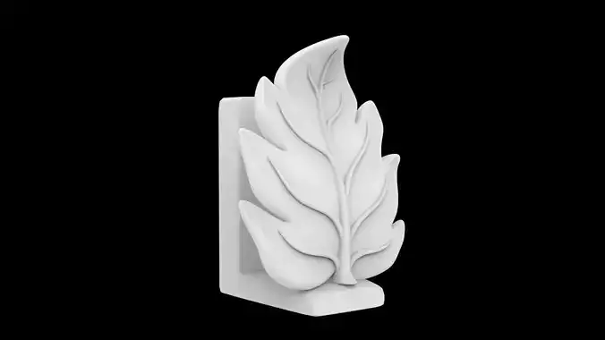 Botanical Leaf Bookend Organic Book Support