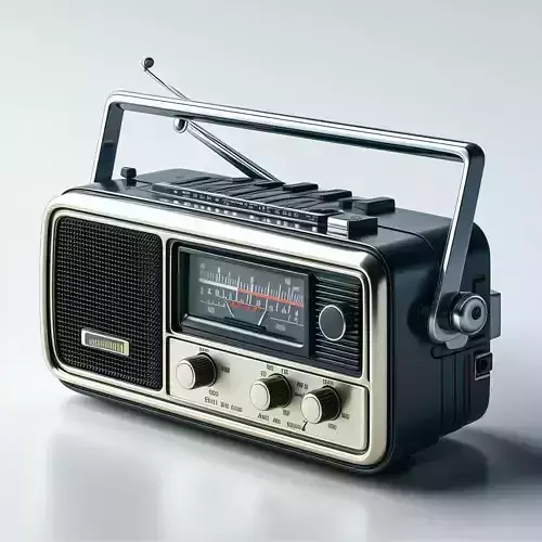 Retro Portable Transistor Radio 3D Model Low-poly 3D model