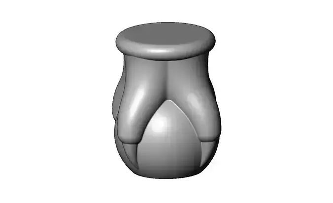 Carved detailed four claw baroque queen anne ornament relief 