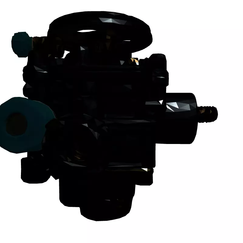 Realistic Carburetor 3D Model Low-poly 3D model_4
