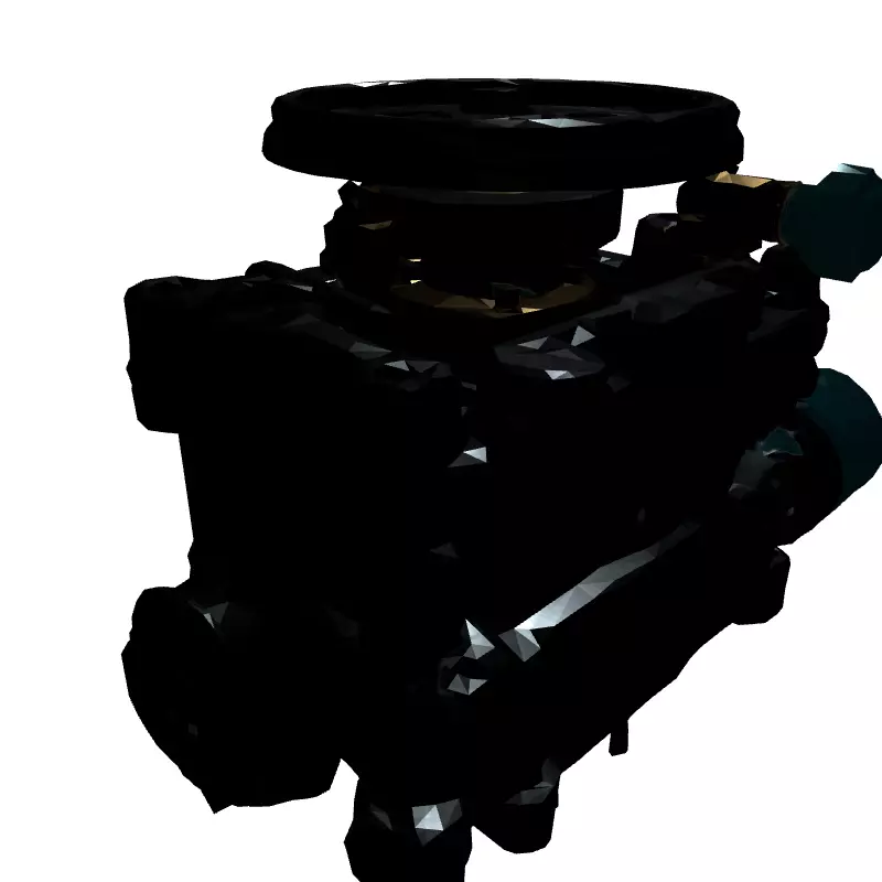 Realistic Carburetor 3D Model Low-poly 3D model_6