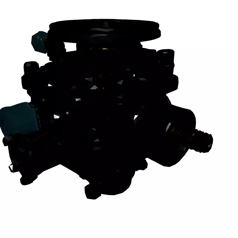 Realistic Carburetor 3D Model Low-poly 3D model_2