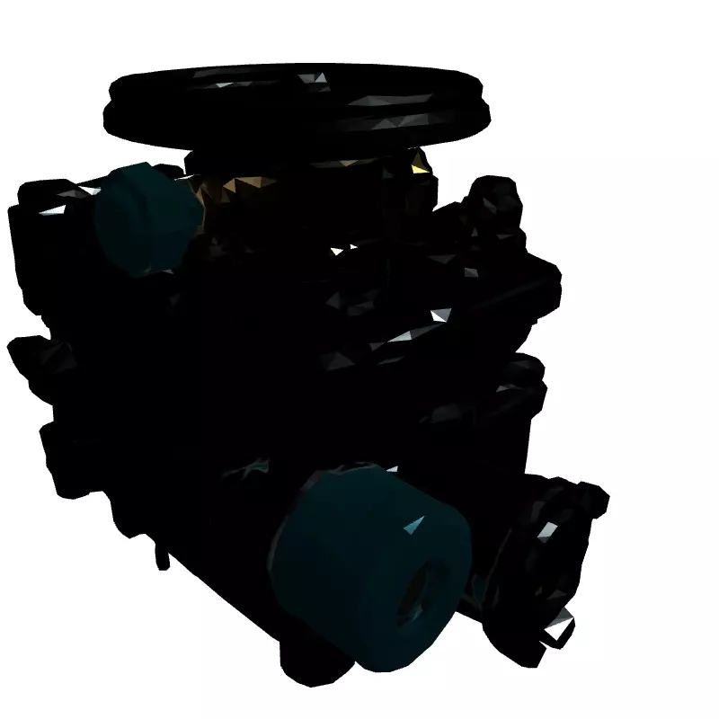 Realistic Carburetor 3D Model Low-poly 3D model_3