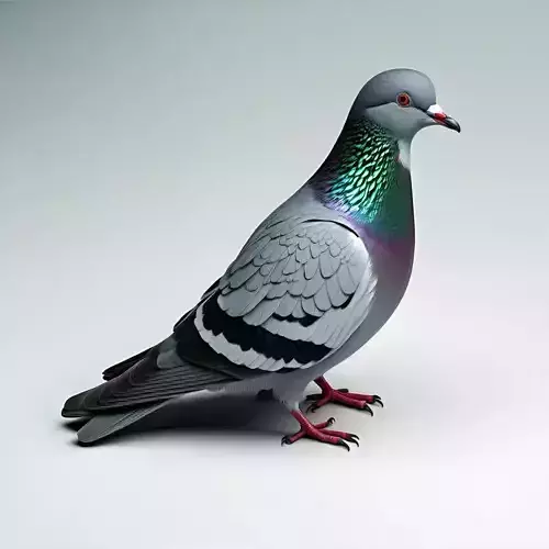 Realistic Pigeon 3D Model Low-poly 3D model