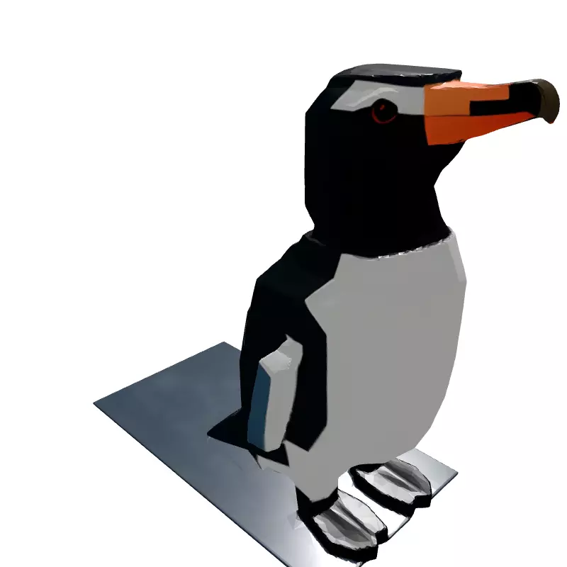 Low Poly Penguin 3D Model Low-poly 3D model_6