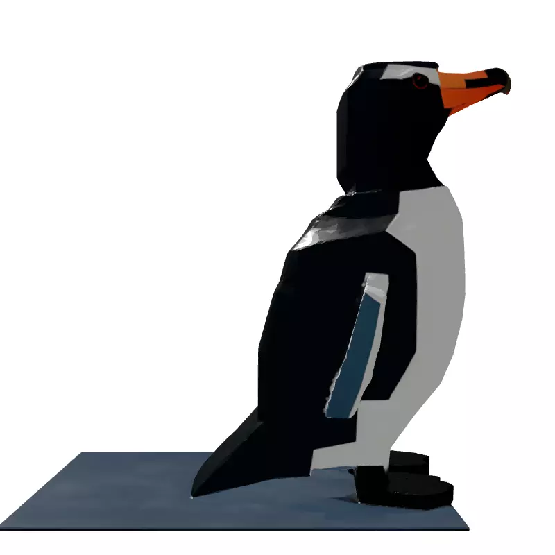 Low Poly Penguin 3D Model Low-poly 3D model_7