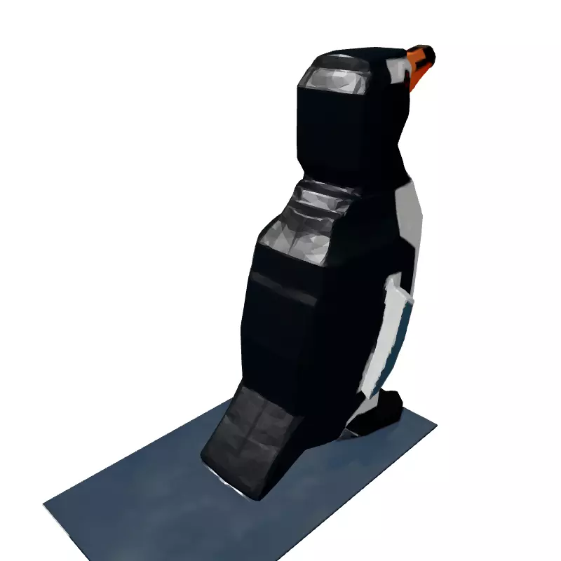 Low Poly Penguin 3D Model Low-poly 3D model_5