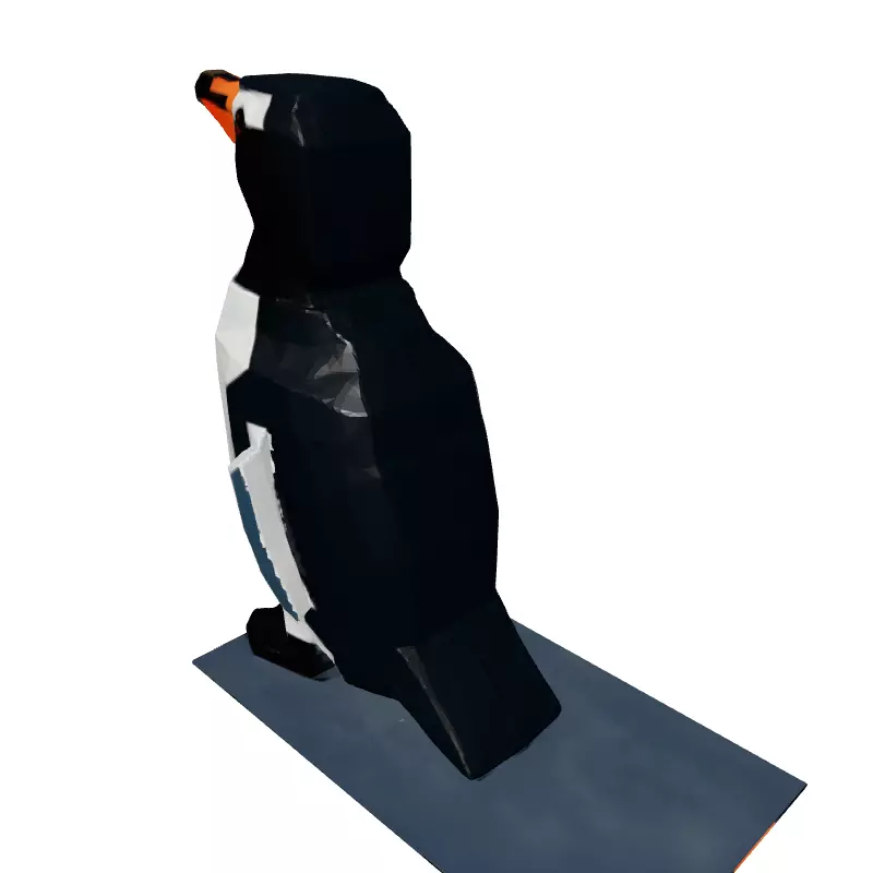 Low Poly Penguin 3D Model Low-poly 3D model_2