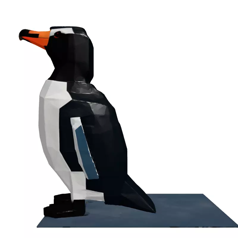 Low Poly Penguin 3D Model Low-poly 3D model_4