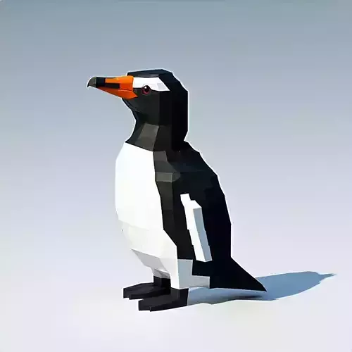 Low Poly Penguin 3D Model Low-poly 3D model