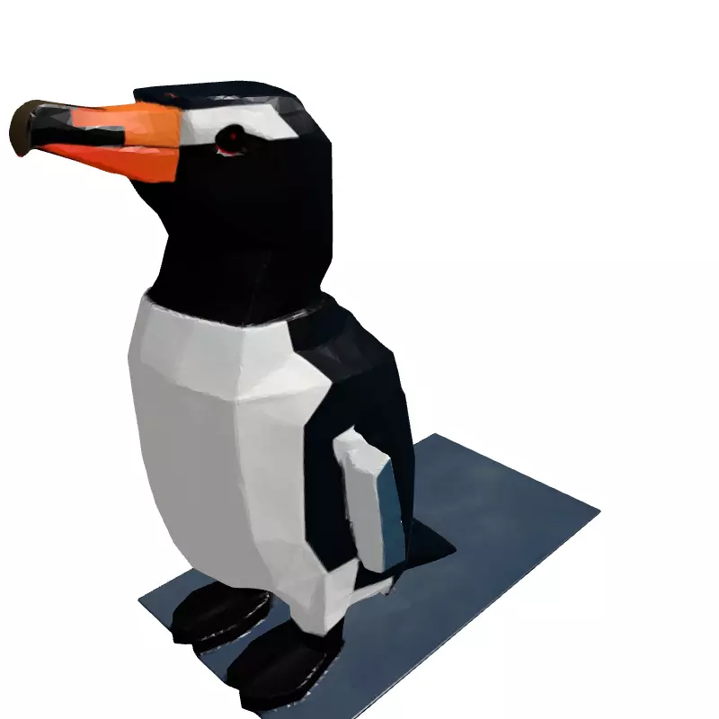 Low Poly Penguin 3D Model Low-poly 3D model_3