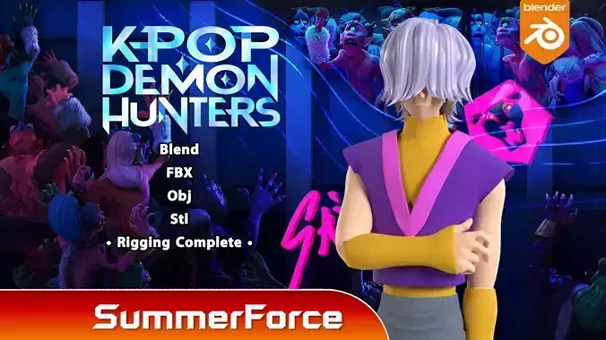 Mystery Saja - KPop Demon Hunters 3D model