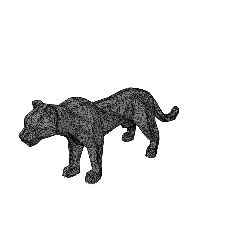 Low Poly Papercraft Cheetah 3D Model Low-poly 3D model_9